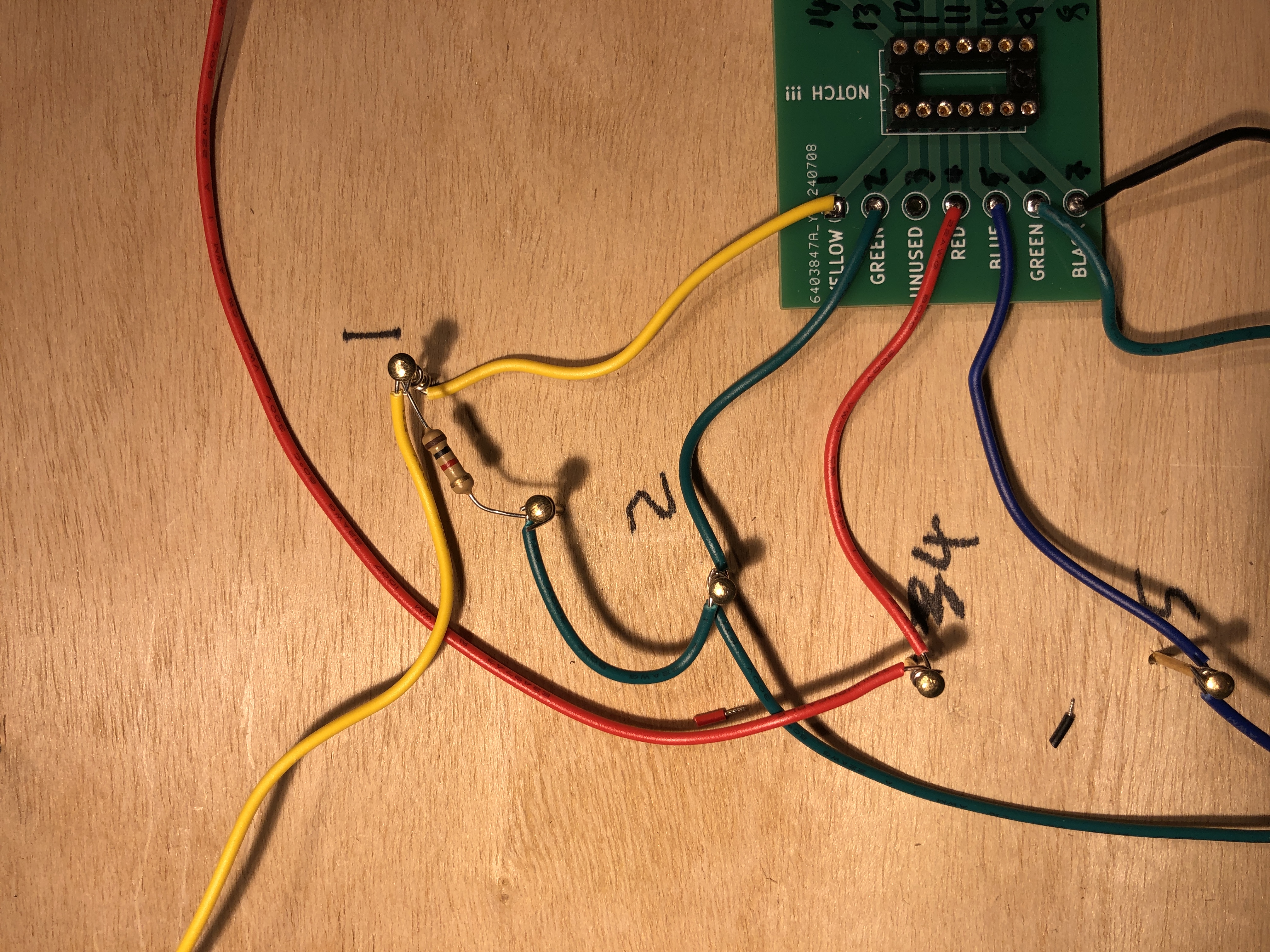 1K resistor between pins 1 and 2