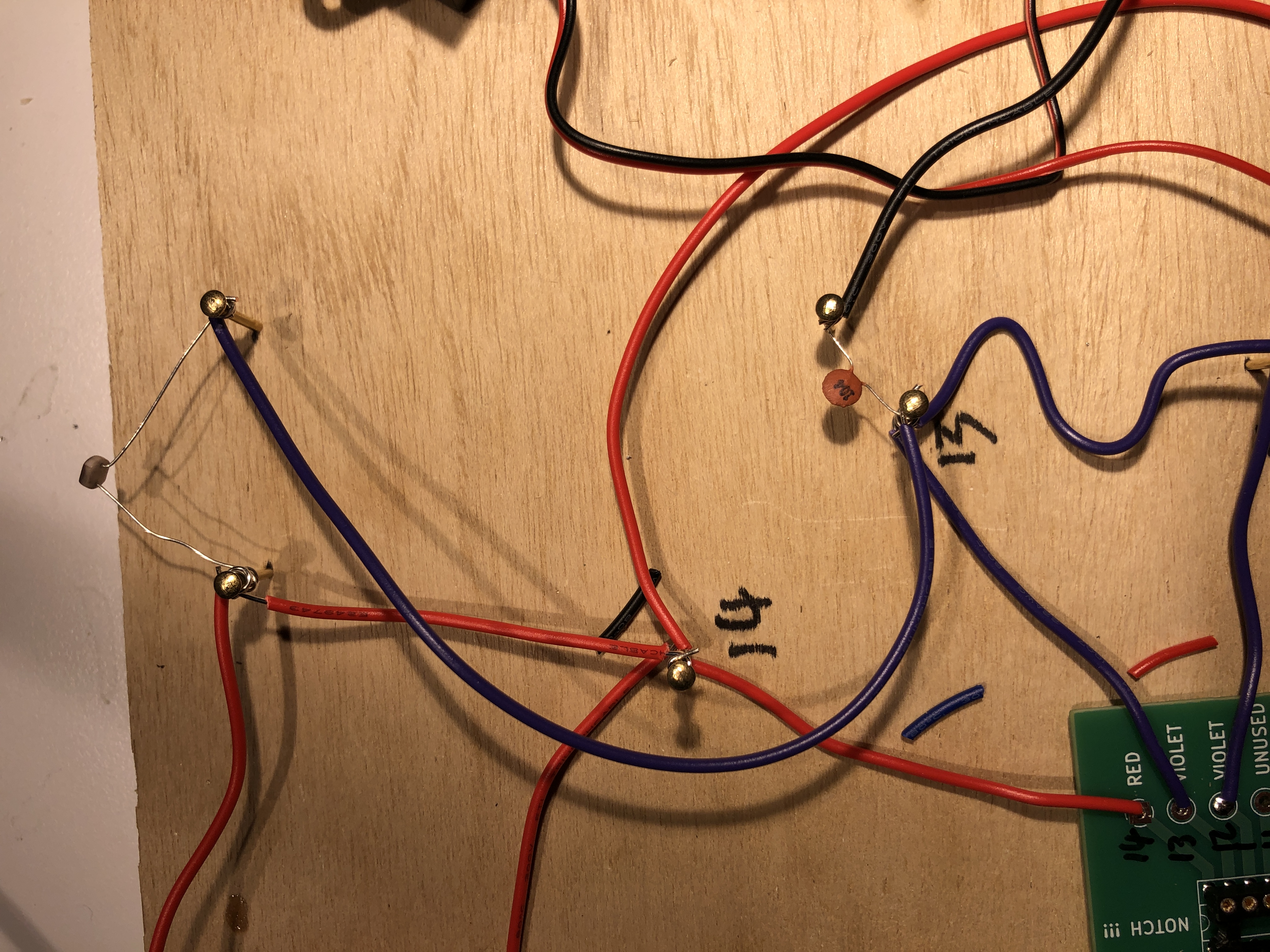 violet wire to other LDR